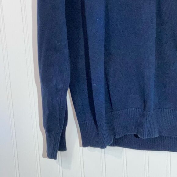 Vintage Tommy Hilfiger Sweater Mens Medium Red And Blue Striped 1/4 Zip Pullover - Picture 3 of 12